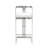Kenzie Bar Stool with Footrest - Faux Leather Bar Stool – Modern Upholstered Bar-Height Seating with Steel Metal Legs -Vegan/Faux Leather - White and Silver Bar Stool-33064625-33064627-47946583