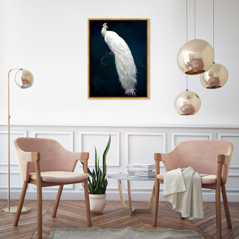 Habillé de plumes - impression, Toile avec cadre photo, H 36 po x l 24 po, Doré