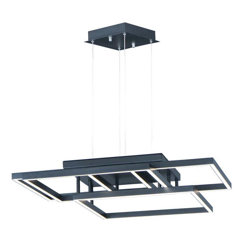 Lustre carré/rectangulaire à 4 lumières unique/à DEL Cristobal