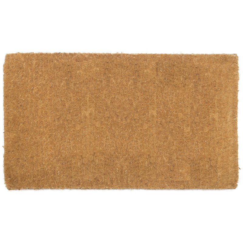 Alece Minimalist Coconut Coir Entryway Doormat, 18" W x 30" L - Thick