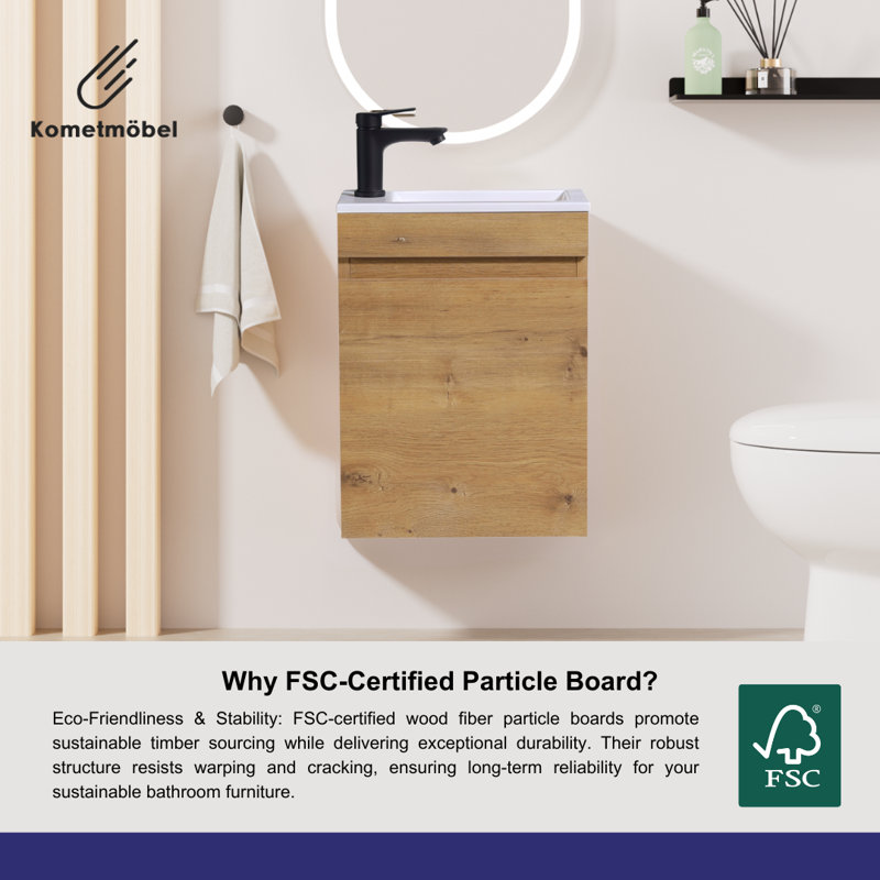Single Bathroom Vanity with Resin Basin