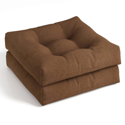 2 PCS 21" x 21" Patio Chair Seat Cushion Pads Indoor/Outdoor