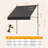 HOMEDEMO Manual Retractable Awning, 79"W x 118"H Retractable Side Bar 47-59", NO Drilling Awings for Backyard Garden Porch Outside Carbon gray-125185380-125185383