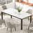 Industrial Dining Table for 6-8, Wooden Long Dinner Table with Mortise Tenon Design, Kitchen Table with Sturdy Metal Legs, for Dining Room Home Office Living Room-1581832961