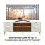Meuble télé de style géométrique Modern Fashion, commode à 4 tiroirs en verre trempé, console de télévision-784869058