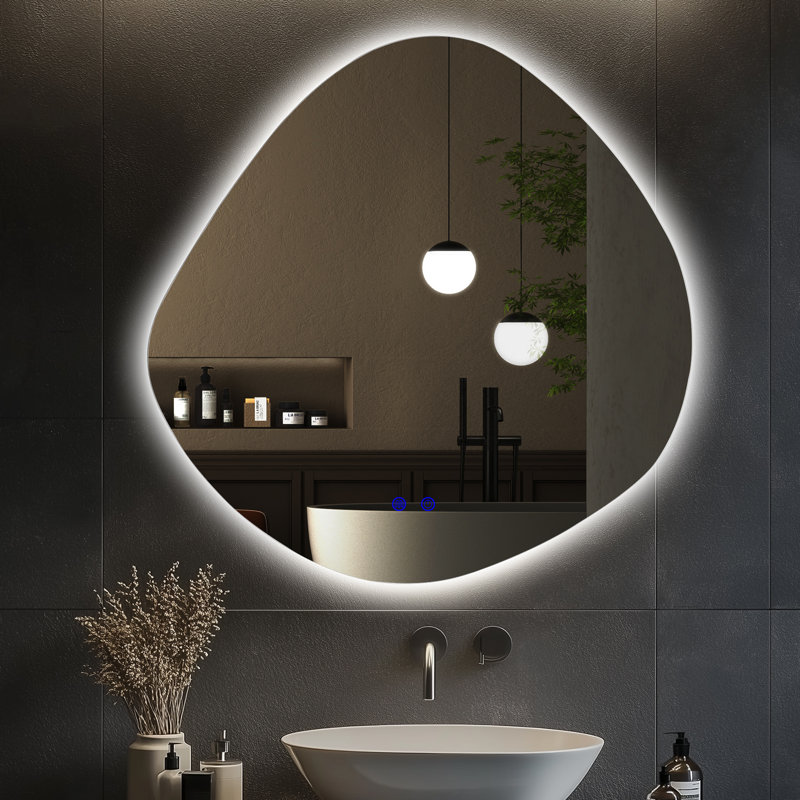 Miroir mural anti-buée Dibbrun, Asymétrique, 30" x 30"