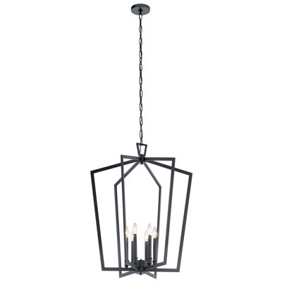 6 - Light Dimmable Lantern Geometric Chandelier