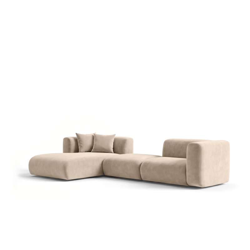 3 Seater Velvet Sofa & Chaise
