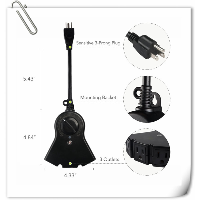 Outdoor Power Stake Timer Waterproof