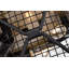 Julie Matte Black 3-Light Metal Drum Shade Flush Mount With Diamond Pattern And Geometric Design