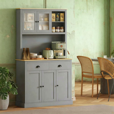 71" Tall Pantry Cabinet Freestanding Kitchen Cabinet
