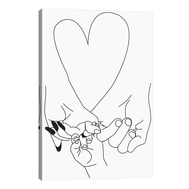 Pinky Promise, Parent's Pinky Promise - Wrapped Canvas Print, 66.04 cm H x 45.72 cm W x 1.91 cm D