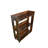 Portable three-layer black wood grain storage rack: universal wheels design, open storage, practical storage rack for multiple scenarios such as living room and study. Brown