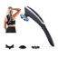GEEPAS Cordless Handheld Massager | Deep Tissue Massage Gun with 3 Speed 3 Vibration Modes, 15 Min Timer | Anti Slip Portable Design USB-C Rechargeable | Gifts for Men Women | 2 Year Warranty Black