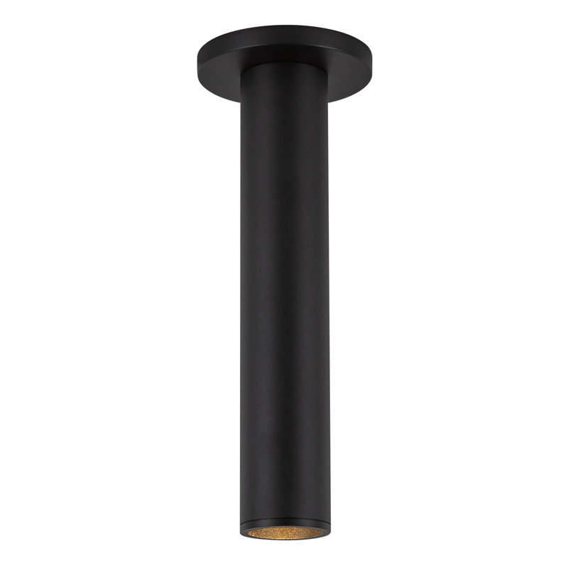 Lorna 1 - Light LED Flush Mount, Black, 12" H x 4.38" W x 4.38" D, 12 W