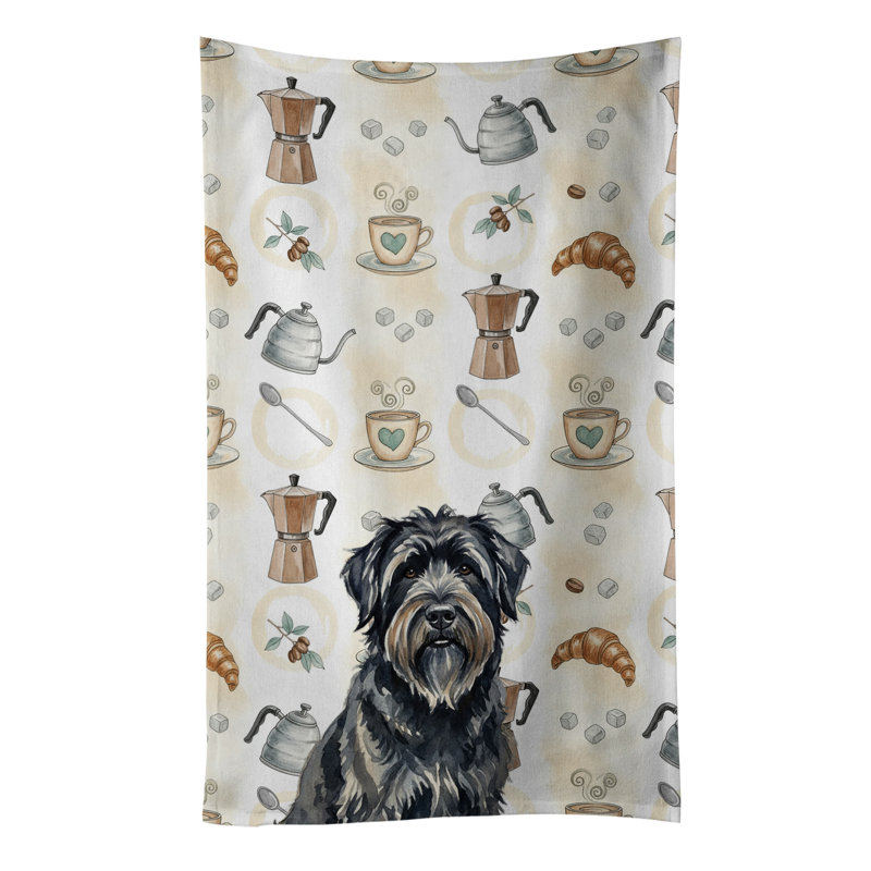 Bouvier des Flandres Coffee Bar Kitchen Towel, Bouvier des Flandres