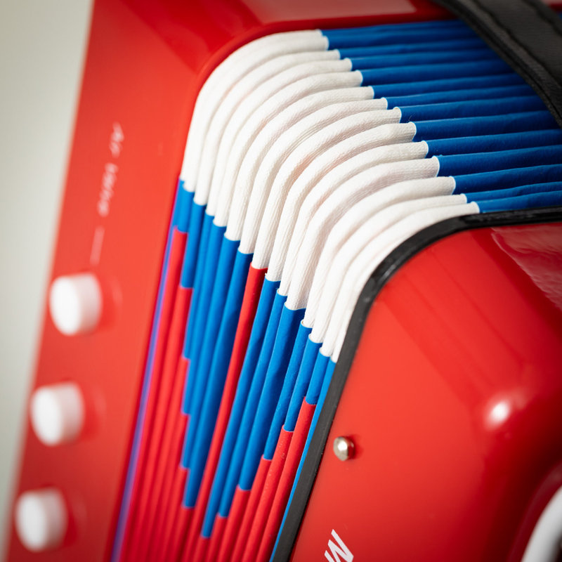 Accordéon pour enfants Woodstock, Rouge / Blanc / Bleu