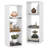 Bookshelf Modern Vertical Bookcase w/ Back Guardrail & Anti-tipping Kits-194634096