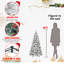 Arbre de Noël floqué avec support en métal-2107438441-2107438445