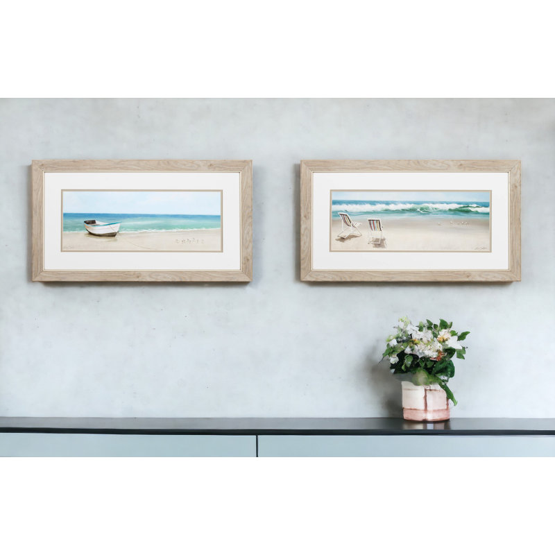 « Tides View »-ensemble de 2 reproductions d’art encadrées