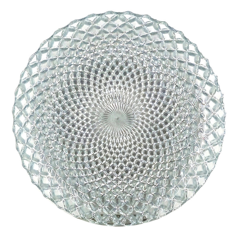Ensemble de 6 assiettes à salade en verre doré Pina, Argent