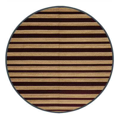 Tapis noir à rayures horizontales lavable à la machine