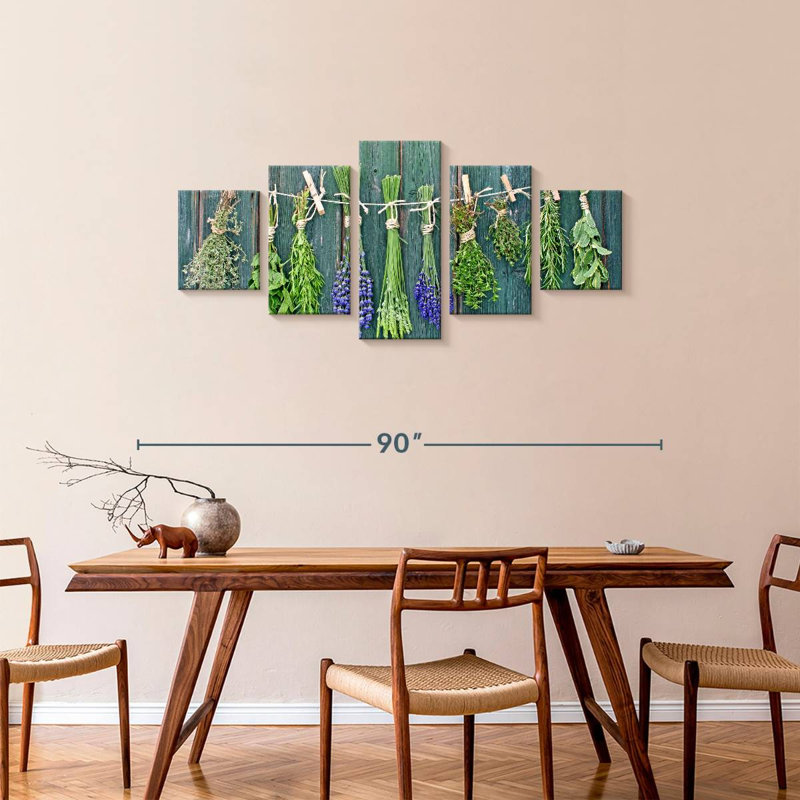 Drying Herbs, 34" H x 74" W