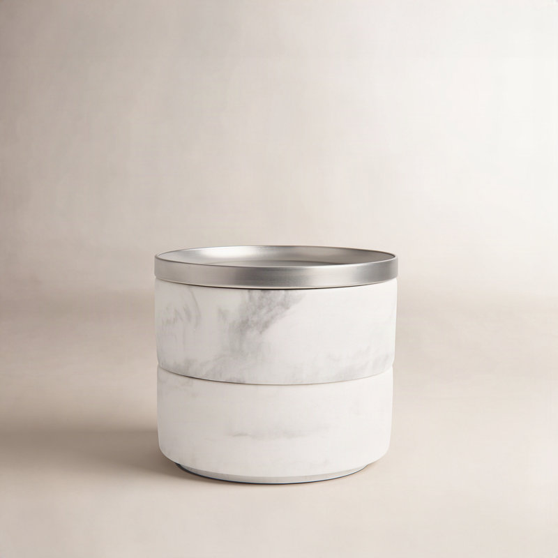Boîte à bijoux Tesora, Blanc / Nickel