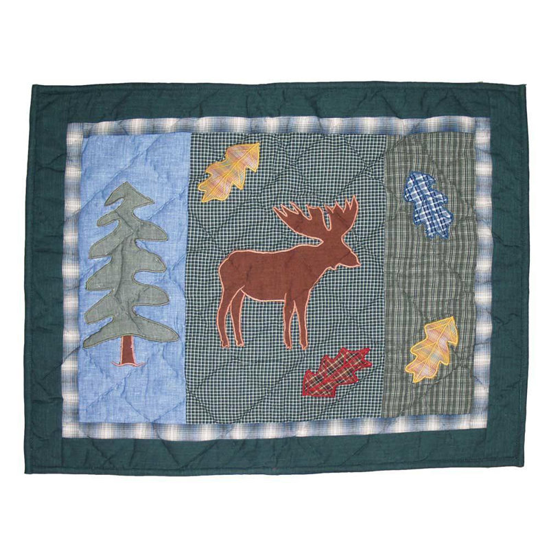 Up North Woods Cotton Percale Quilt, Queen Quilt + 4 Additional Pieces