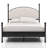 Fawnda Metal Four Poster Bed with Upholstered Headboard-993565698