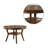 Round Top Wooden Dining Table with Boomerang Legs-1387142343