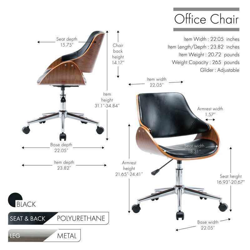 Chaise de bureau Dimattia