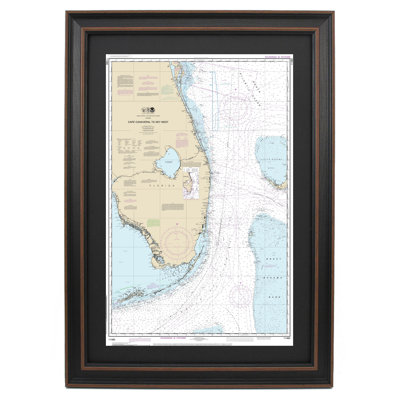 Cape Canaveral To Key West | Nautical Chart | Framed Print