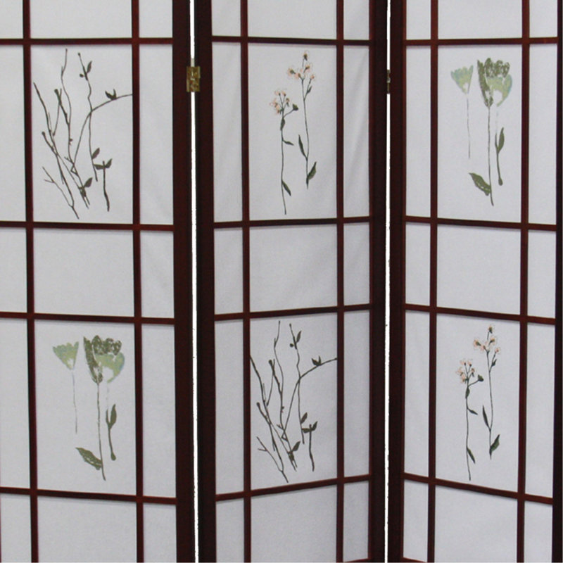 70" Tall 3-Panel Screen / Room Divider "Shoji", Cherry