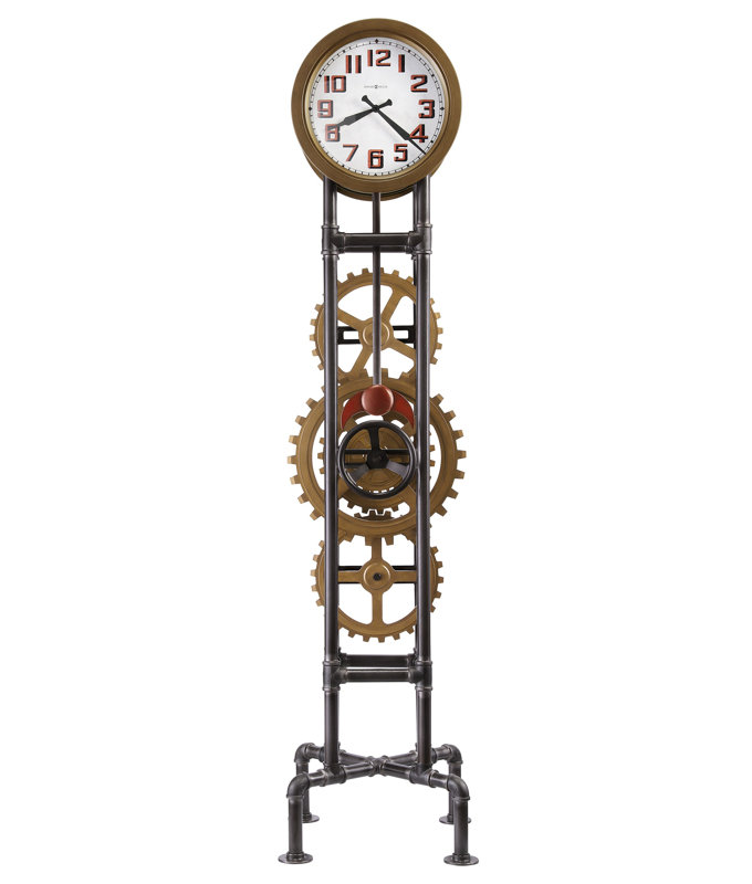 Cogwheel 81.5" Metal Floor Clock