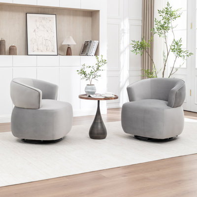 Olevide Swivel Barrel Chair