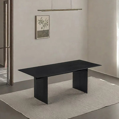 Vintage natural solid wood dining table