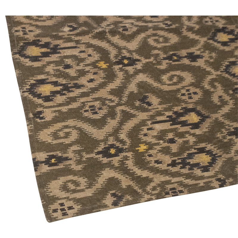 Tapis rectangulaire en laine à tissage plat