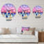 Petits vaisseaux sur un ciel marin rose - horloge murale moderne-59914006