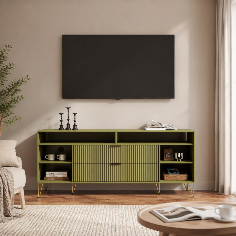 Meuble télé en vert olive, Olive Green