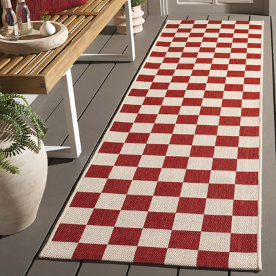 Menko Performance Checkered Indoor/Outdoor Area Rug