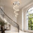 Modern 5-Lights Spiral Raindrop Chandelier