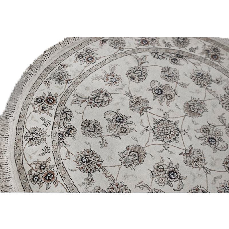 High-Quality Hand-Knotted Ivory Area Rug