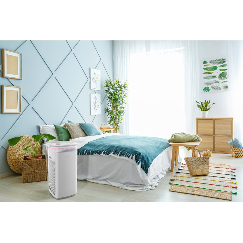 White Energy Star HEPA Filter Air Purifier for Large Rooms