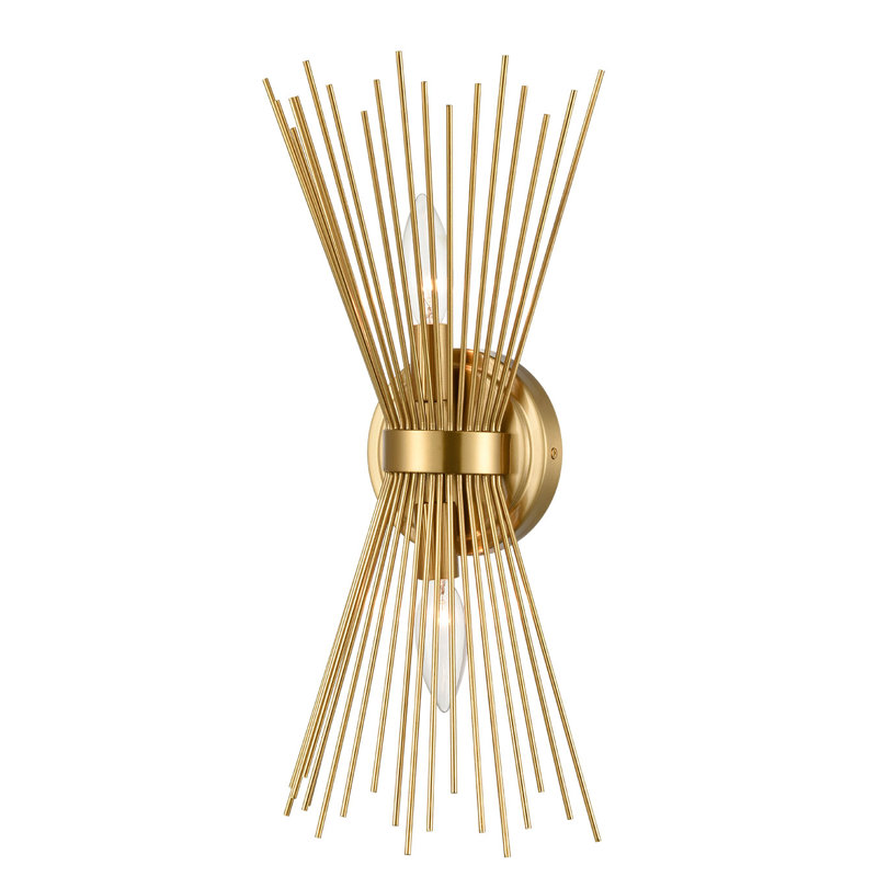 Metal Armed Sconce, Brass