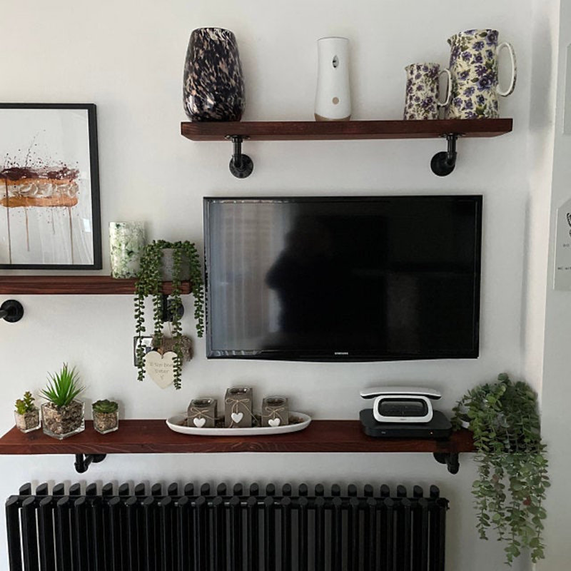 Edsall Pine Solid Wood Bracket Shelf