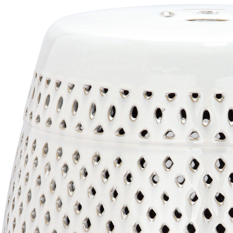 Tabouret de jardin en céramique Duro, Crème