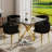Square Pedestal Dining Set with Woven Dining Chair-1260620460-1255841638-1260620449