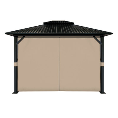 Aoodor Replacement 4-Panel Gazebo Sidewall Curtains