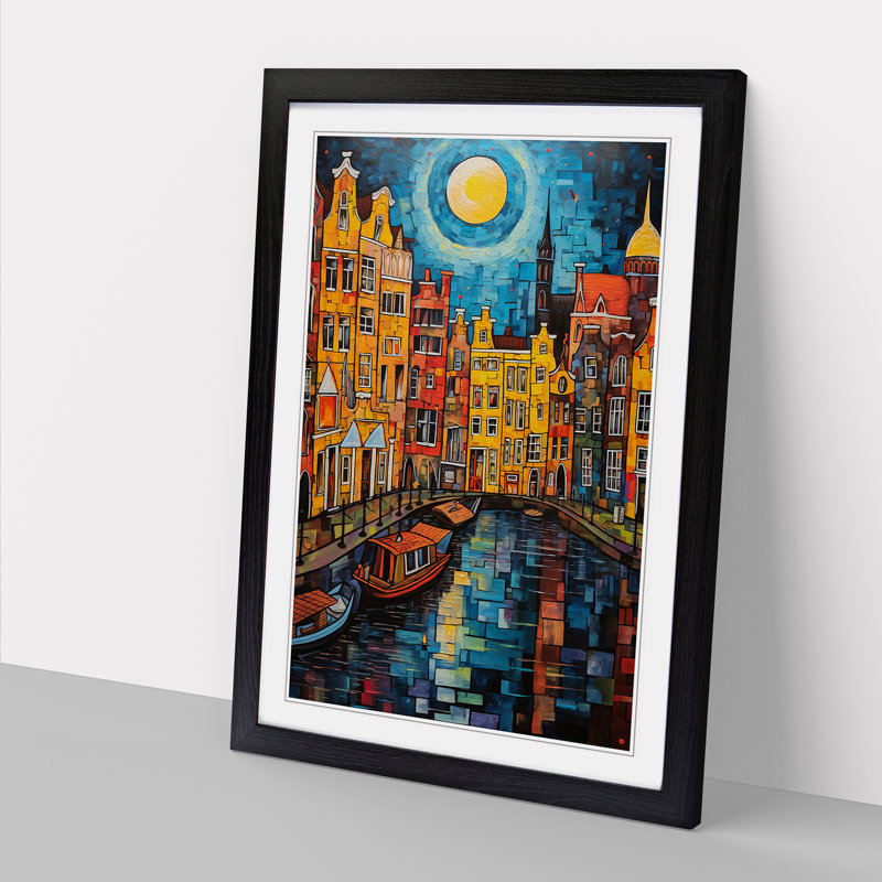 Amsterdam Expressionism - Framed Print, 34cm H x 25cm W x 2cm D, Black